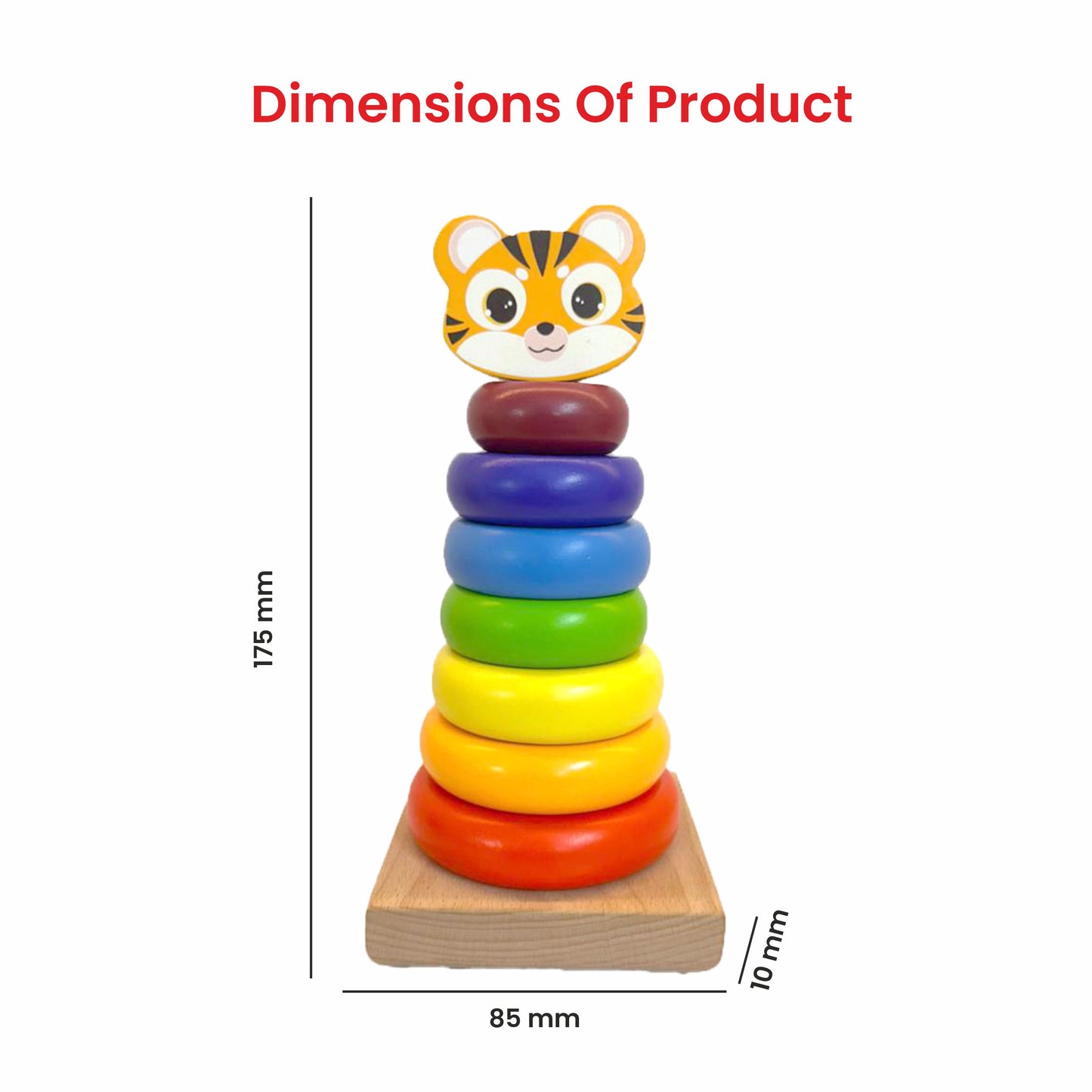 Crucial Minds Stacking Ring With Tiger