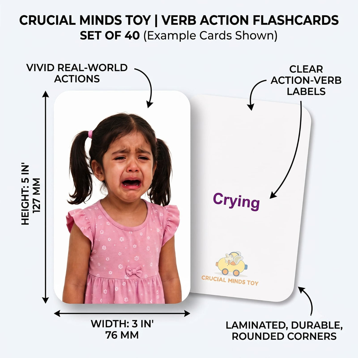 Verb Action Cards for Kids | Action Words & Language Learning Flashcards