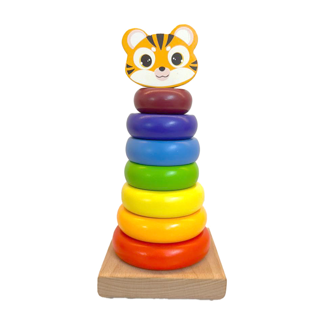 Crucial Minds Stacking Ring With Tiger