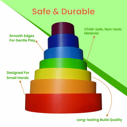Wooden Rainbow Nesting Stackers