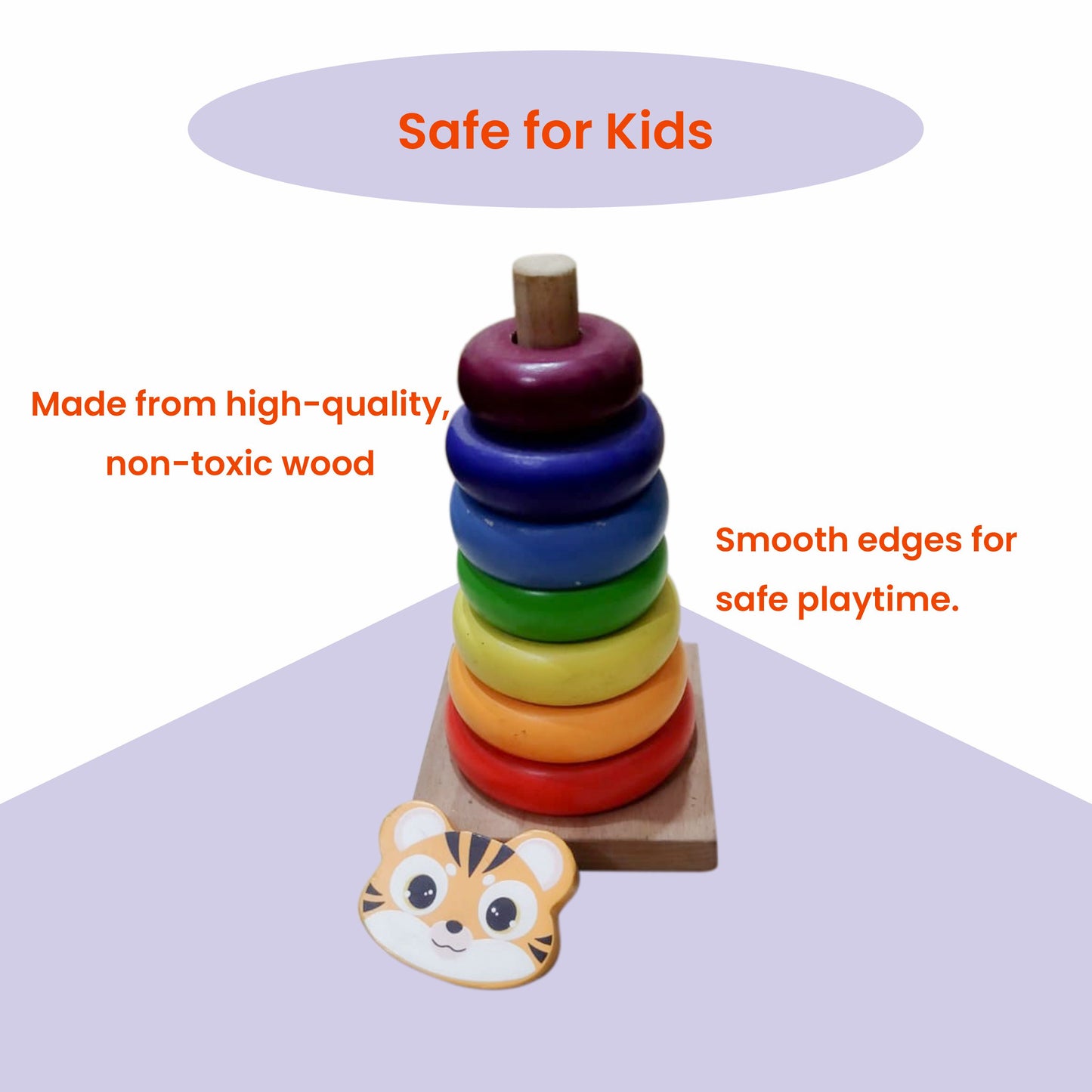 Crucial Minds Stacking Ring With Tiger