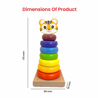 Crucial Minds Stacking Ring With Tiger