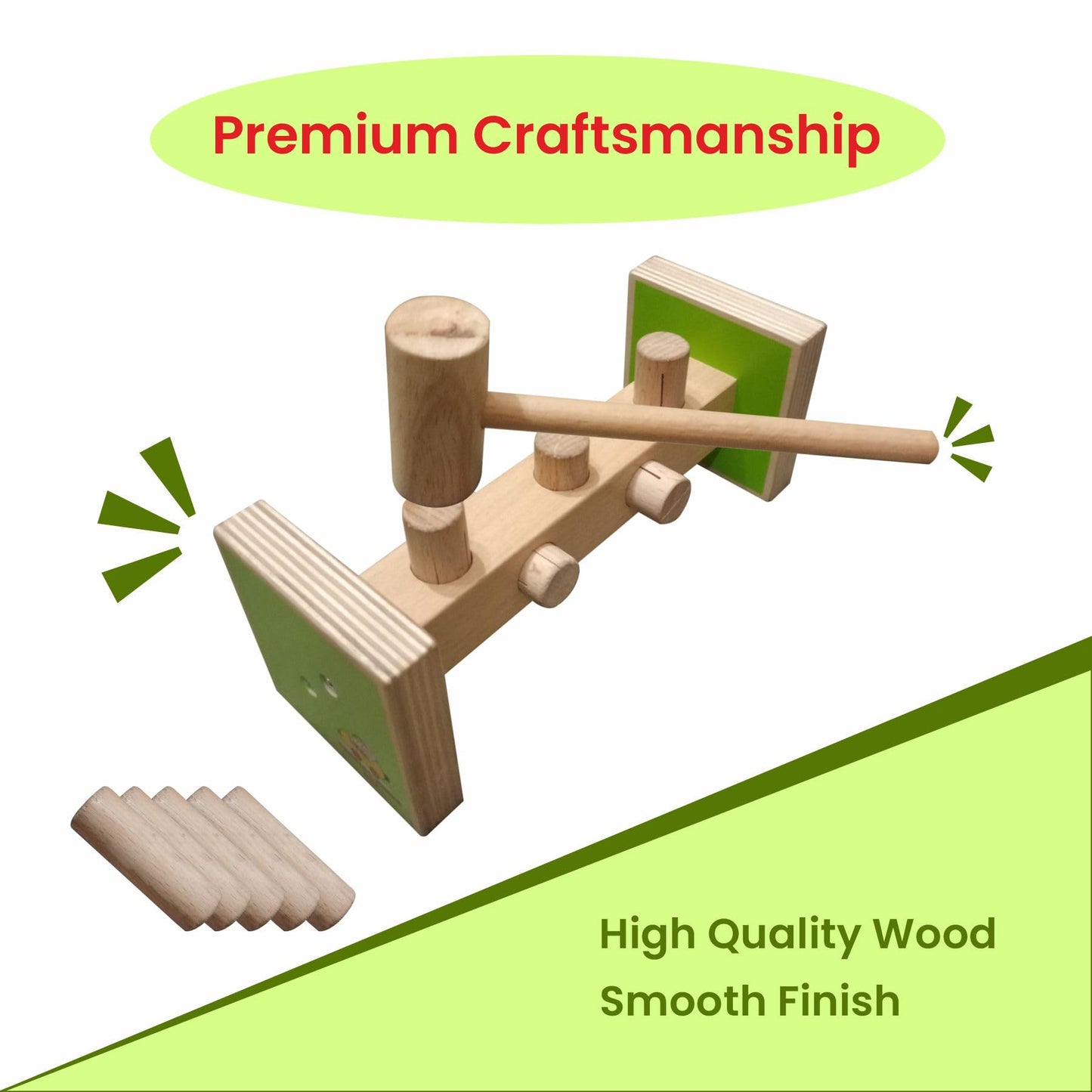 Wooden Rotating Hammer Toy | Pounding Bench Toy for Toddlers Learning & Development