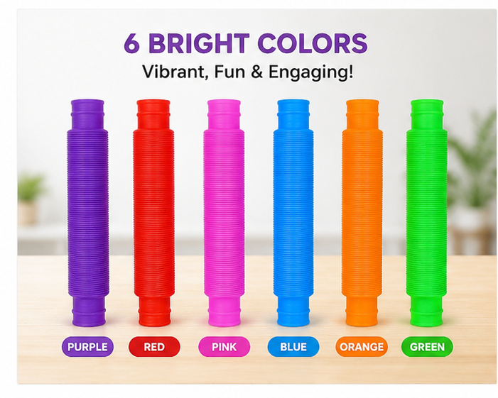 Magic Sensory Pop Tube|Stretch, Twist & Pop Fidget Toy for Kids Stress Relief & Therapy Fun