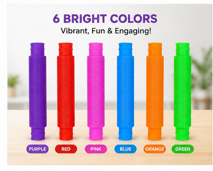 Magic Sensory Pop Tube|Stretch, Twist & Pop Fidget Toy for Kids Stress Relief & Therapy Fun