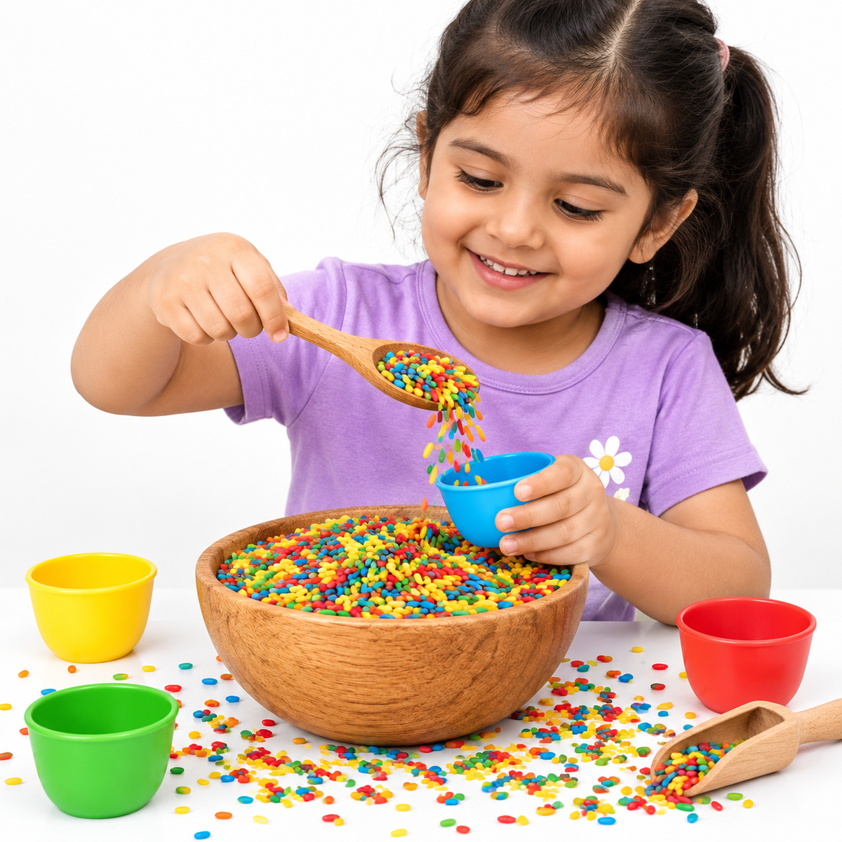 Rainbow Sensory Rice for Kids | Colourful Sensory Play & Fine Motor Skills Activity