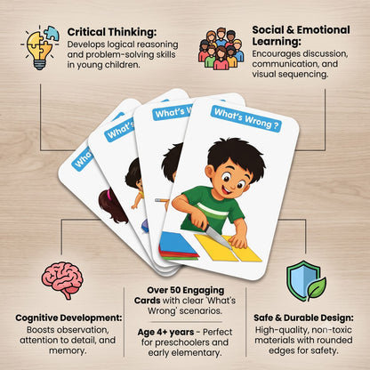What’s Wrong? Picture Cards for Kids | Educational Learning & Cognitive Thinking Game