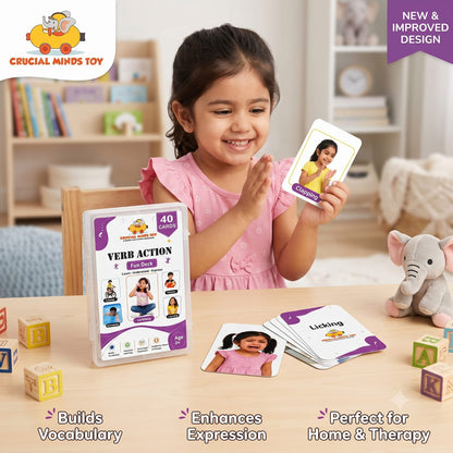 Verb Action Cards for Kids | Action Words & Language Learning Flashcards