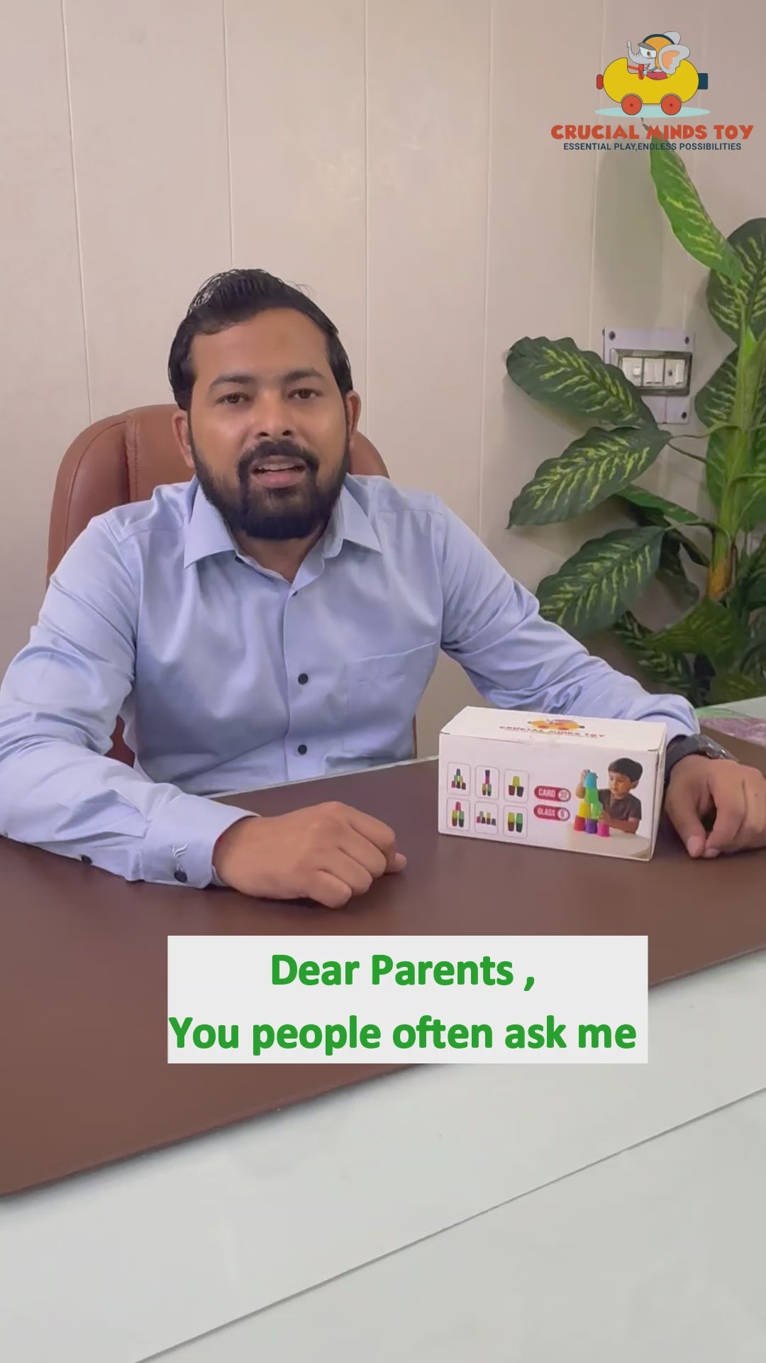 Load video: Therapist demonstrates Crucial Minds Stacking Glass Toy — a fun educational activity that helps children improve focus, hand-eye coordination, and fine motor skills through stacking play cups. Perfect learning toy for toddlers and therapy sessions.”