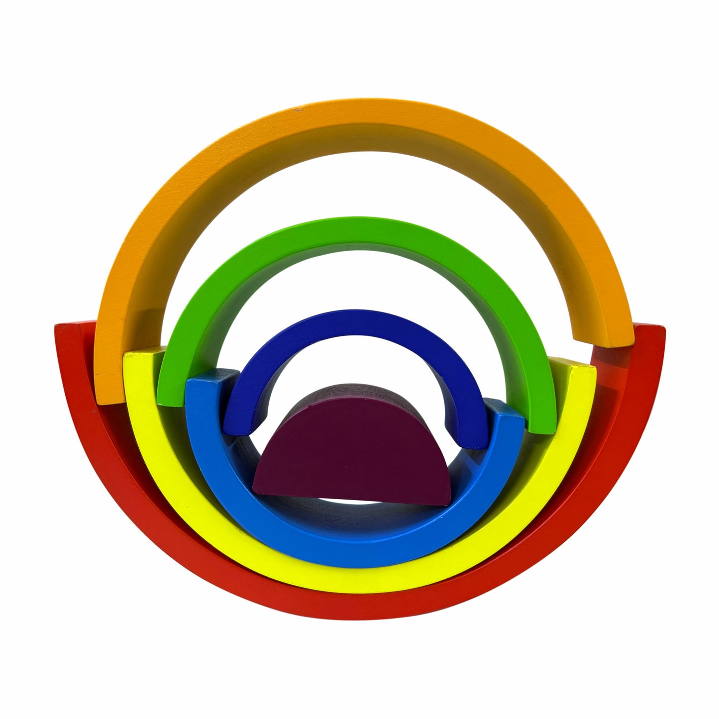 Wooden Rainbow Nesting Stackers