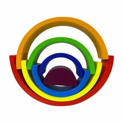 Wooden Rainbow Nesting Stackers